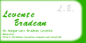 levente bradean business card